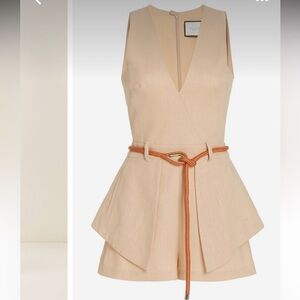 ALEXIS Darby Belted Crepe Playsuit